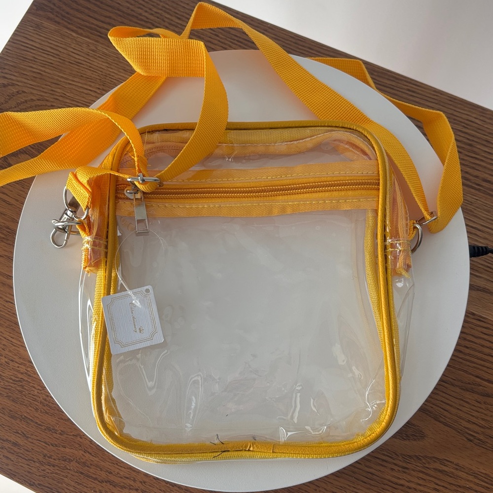 NWT Transparent Yellow Crossbody Bag